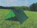 Ultralight shelter tarpaulin.